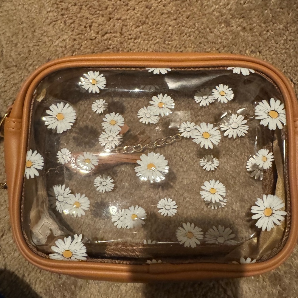 Clear Floral Crossbody Bag